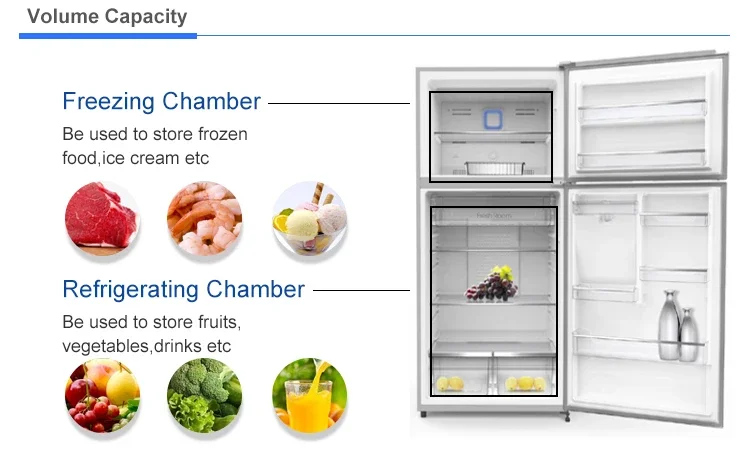 110V60HZ Frostfree Double Door 500L Refrigerator For Home Use