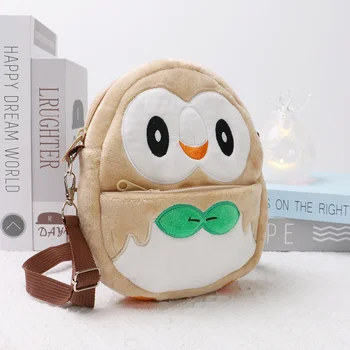 Rowlet Lucario Snorlax Eevee Mimikyu Psyduck Charmander Plush Backpack Pokemon Plush Toy Cute Anime Toy for Kids Birthday Gift 2