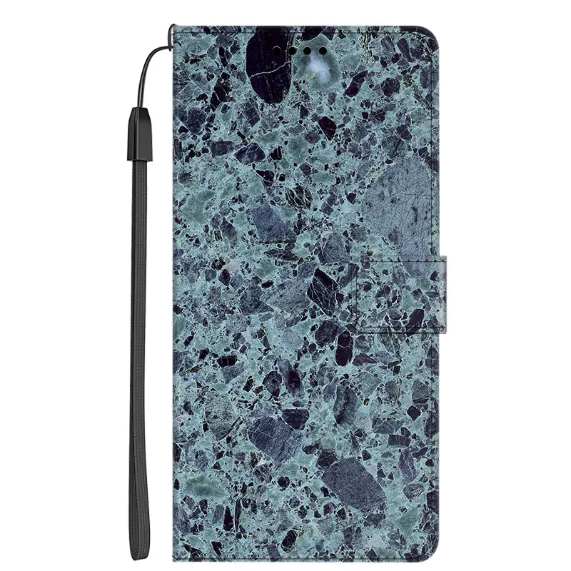 Luxury Marble Leather Flip Wallet Phone Case with Stand and Book Cover Design