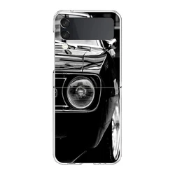 Classic Vintage Old Retro Car Hard Folding Clear PC Phone Case Back Cover - Samsung Z Flip 4 (B7)
