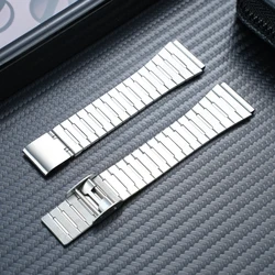 Luxurious Stainless Steel Watch Band - Small Square Metal Bracelet Strap Replacement - 18mm (Steel)