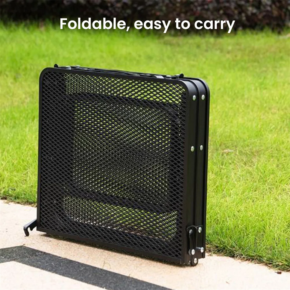 طاولة شبكية حديدية قابلة للطي ومحمولة، مصممة للاست...