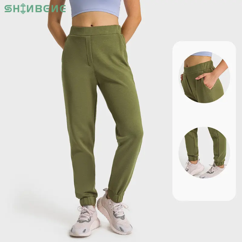 Shinbene Cozy Women's Cinch Bottom Sweatpants Ladies High Waist