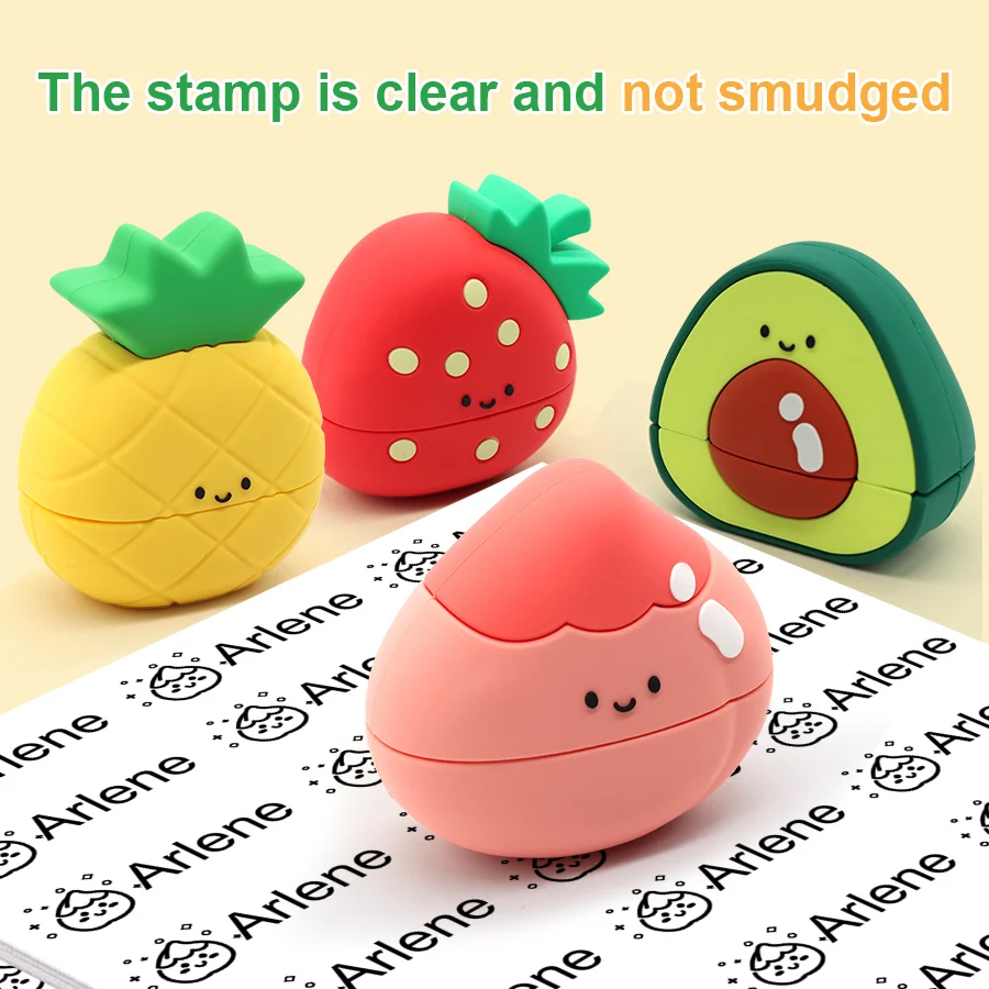 Personalize your child&rsquo;s school supplies with waterproof name stamps; perfect for clothes, shoes, bags, and lunch boxes; cartoon