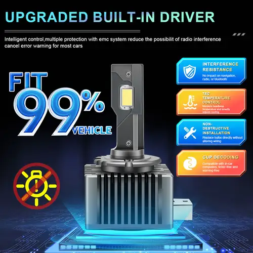 D1S D3S LED Canbus Headlight Bulb D4S D2S D8S D1R D2R D3R Xenon High Power Turbo Led Lights for Car Ultra Powerful Auto Headlamp - Image 4