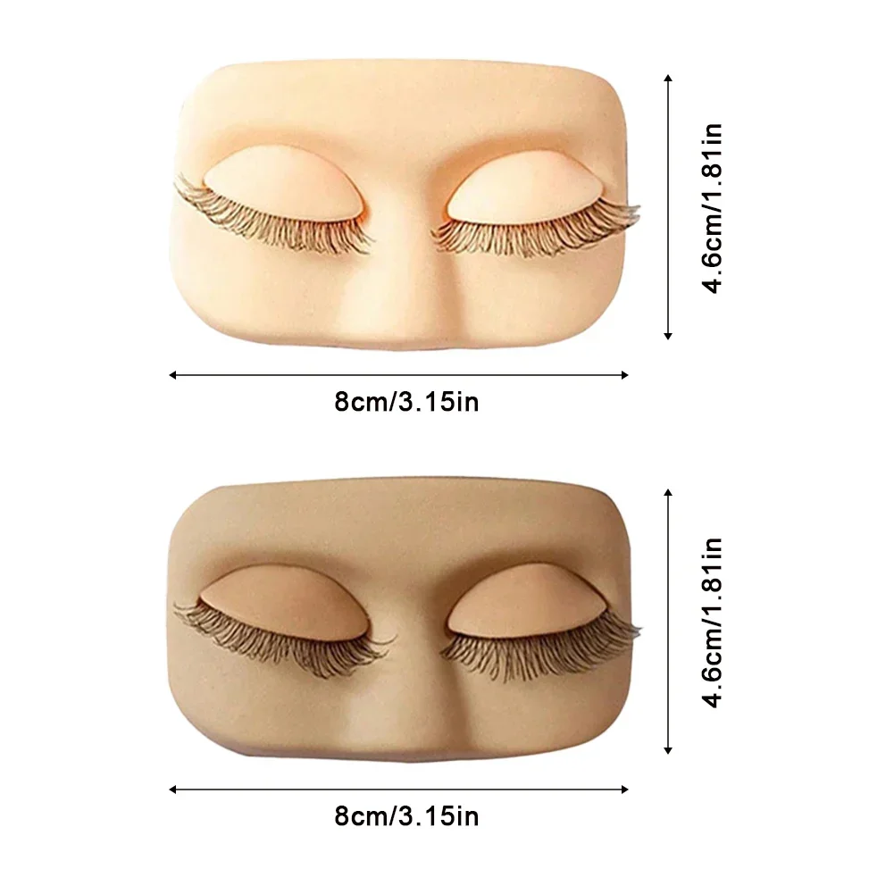 속눈썹 연장 연습용 미니 플랫 모델, 탈부착 가능한 눈꺼풀이 있는 속눈썹 마네킹 헤드