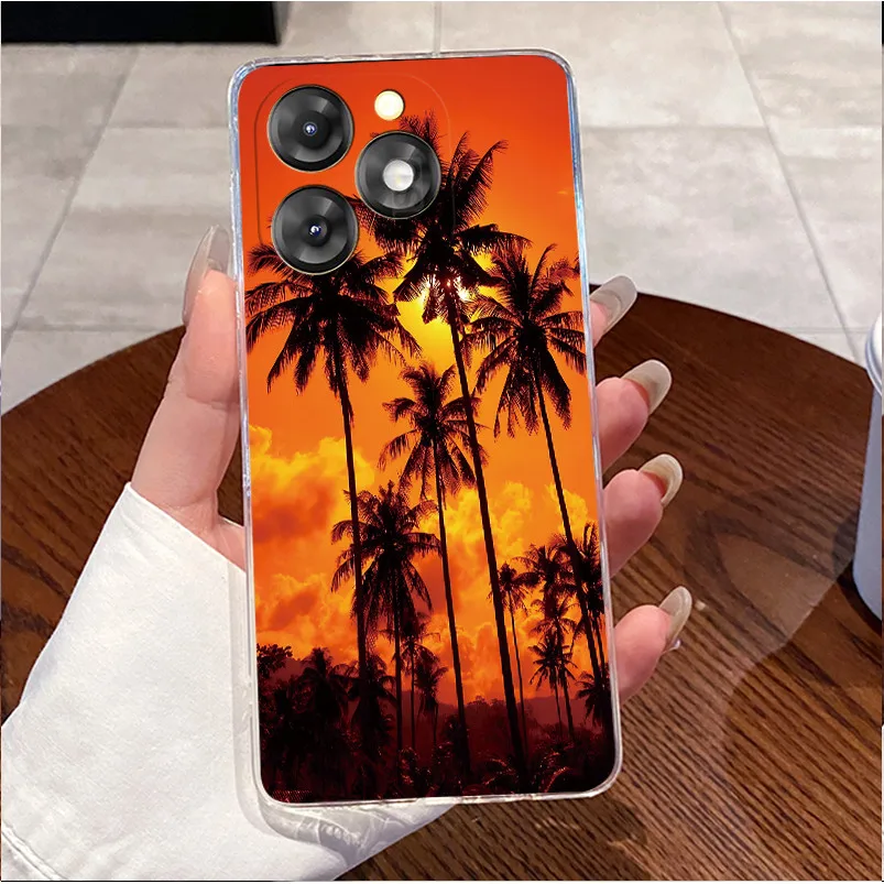 Luxury Clear TPU Case - Cute Rabbit & Funny Cat Design, Soft Silicone Protective Cover