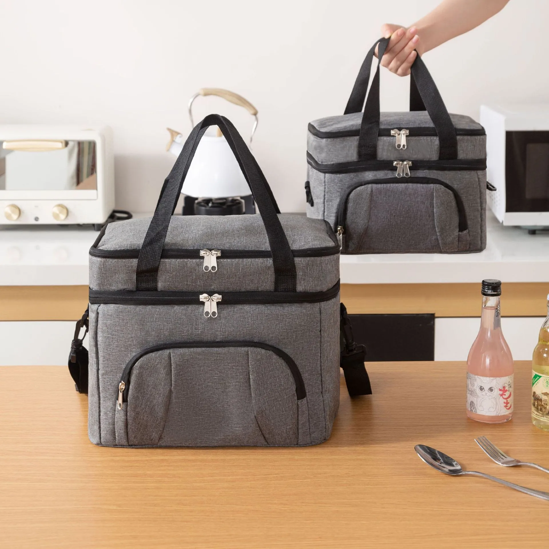 Lunch Bag Lunch Box Insulated Thermal Waterproof Picnic with Adjustable Strap