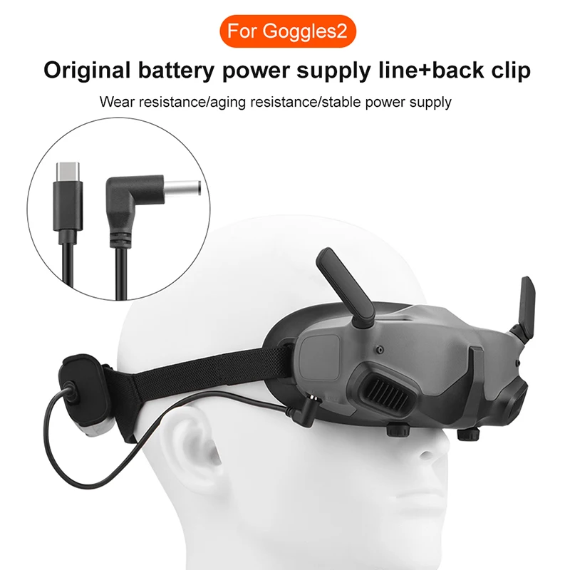 S7f79ca89dfd84a7181d2e3db4efbb3207 30CM For Original DJI Goggles 2 Battery Accessories Charging Cable Power Line Battery Fixed Bracket Box for DJI Avata Drone