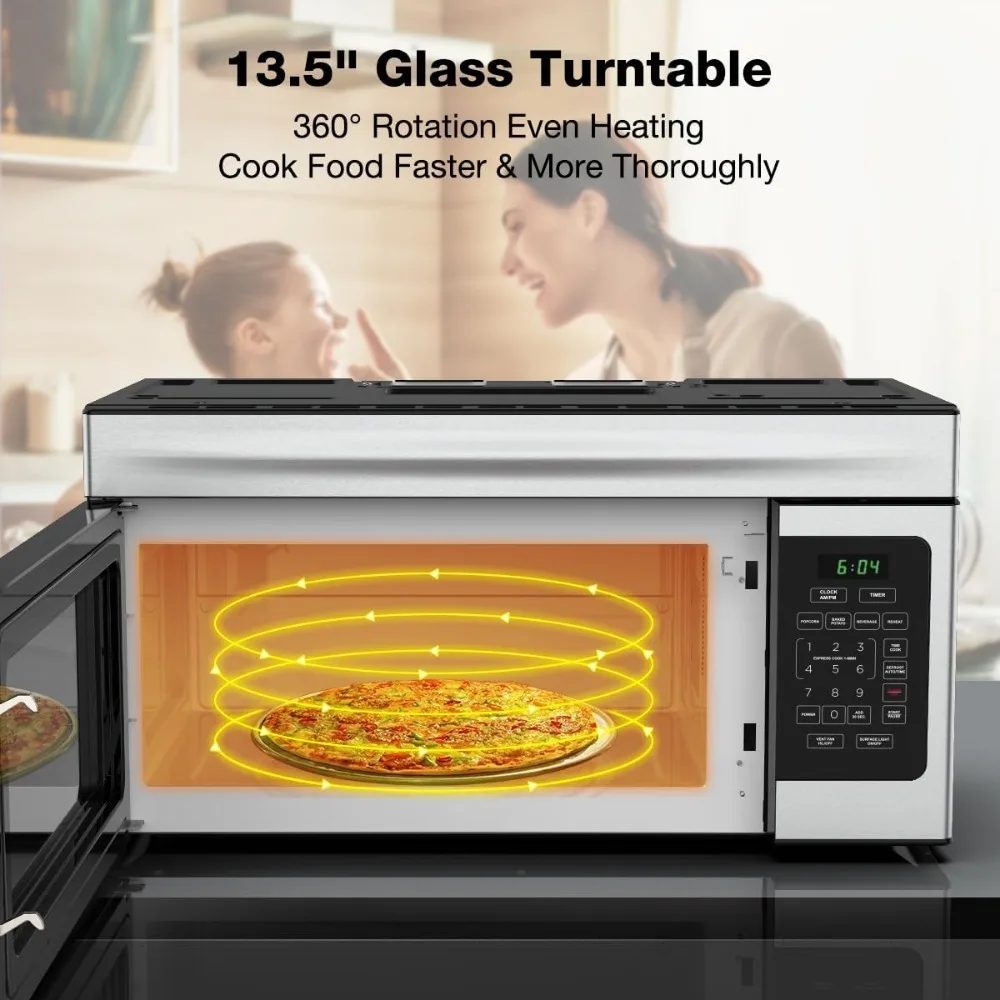 30" Over The Range Microwave Oven, Thermomate 1.6 Cu. Ft. Capacity Microwave Over The Stove with One Touch, 1000 Cooking Watts 6