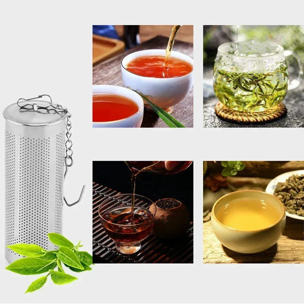 Tea Infuser 1PCS Stainless Steel Tea Ball Infuser Strainer Leaf Spice Herbal Teapot Reusable Mesh Filter Home Kitchen Accessories Tea Strainer Tea Filter