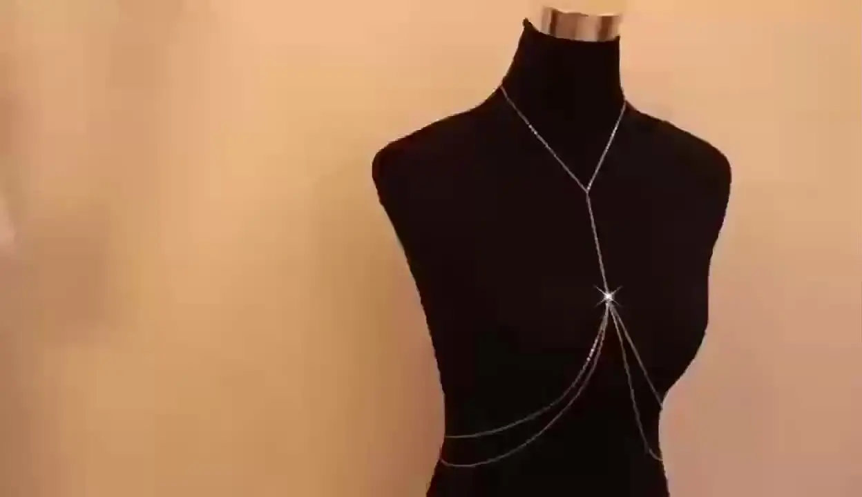 Yean Strand Pailletten Bikini Ketting, Sexy BH Ketting, Goud Lichaamssieraden voor Vrouwen en Meisjes