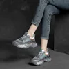 5cm Air Mesh Genuine Leather Flats Women Platform Wedge Summer Fashion Loafer Chunky Sneakers Mixed Color Comfy Shoes Vulcanize 6
