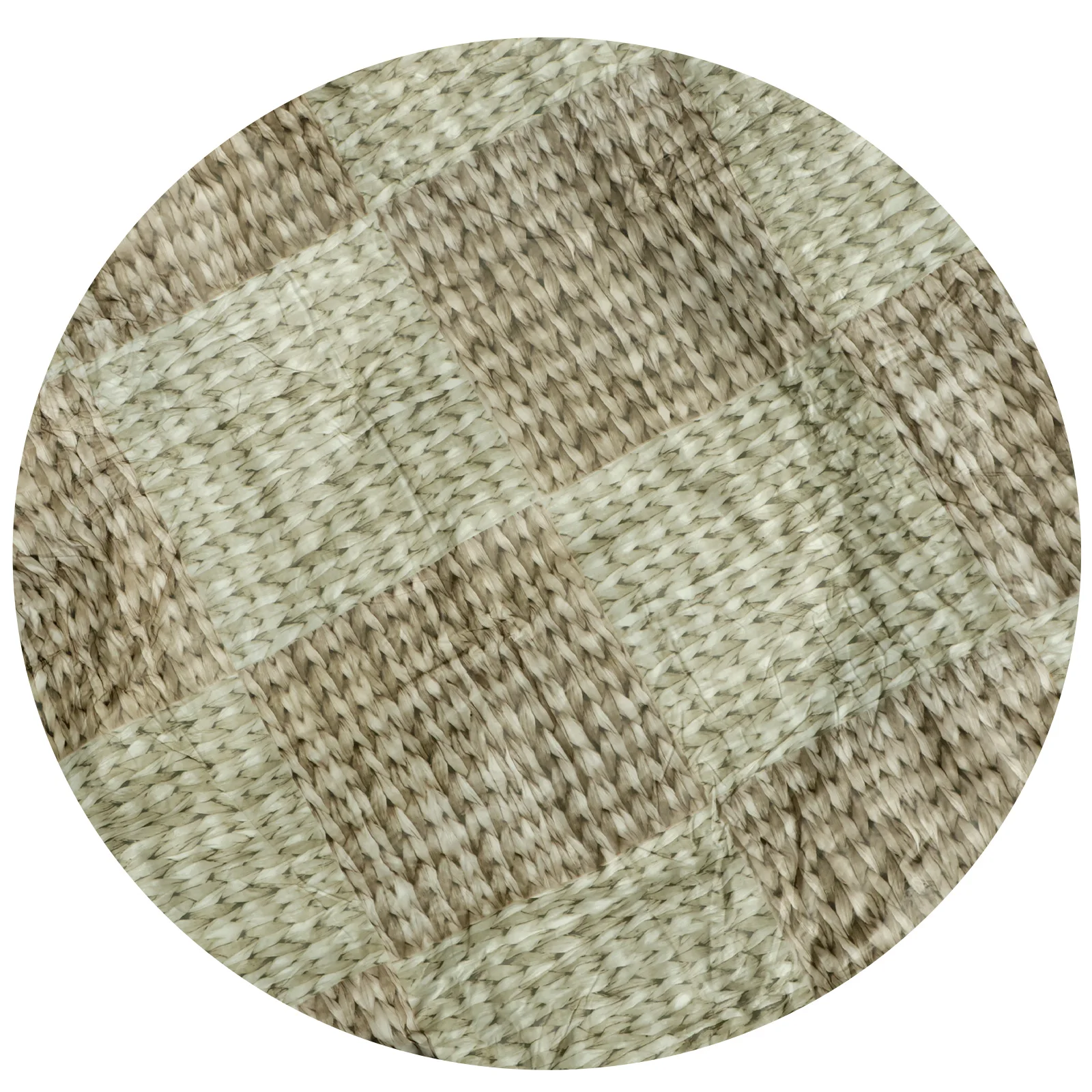 Waterproof Oil-Proof Farmhouse Round Table Cover with Decorative Wood/Woven Texture