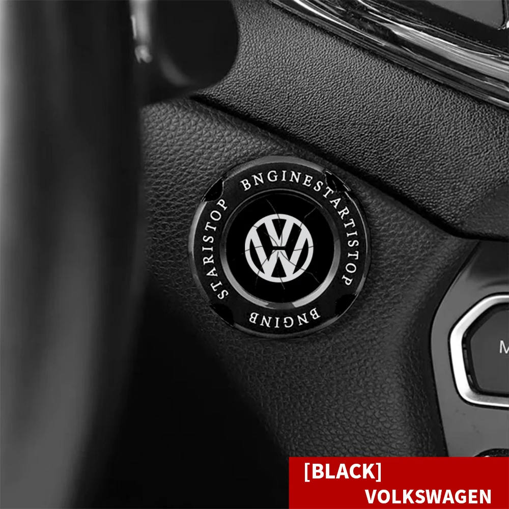 자동차 원키 시동 정지 단추 커버, 엔진 점화 장식, 폭스바겐 VW 골프 라비다 파사트 폴로 타루 티구안 마고탄용