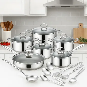 15-Piece Stainless Steel Cookware 1