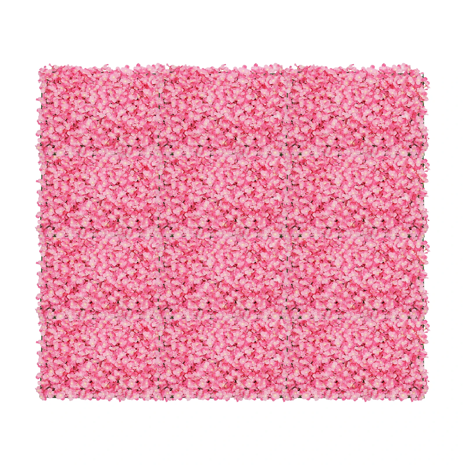 20 Pack 24''x16'' Artificial Flower Wall Panel Pink Flower Wall Panels Artificial Mat Silk Rose Panels