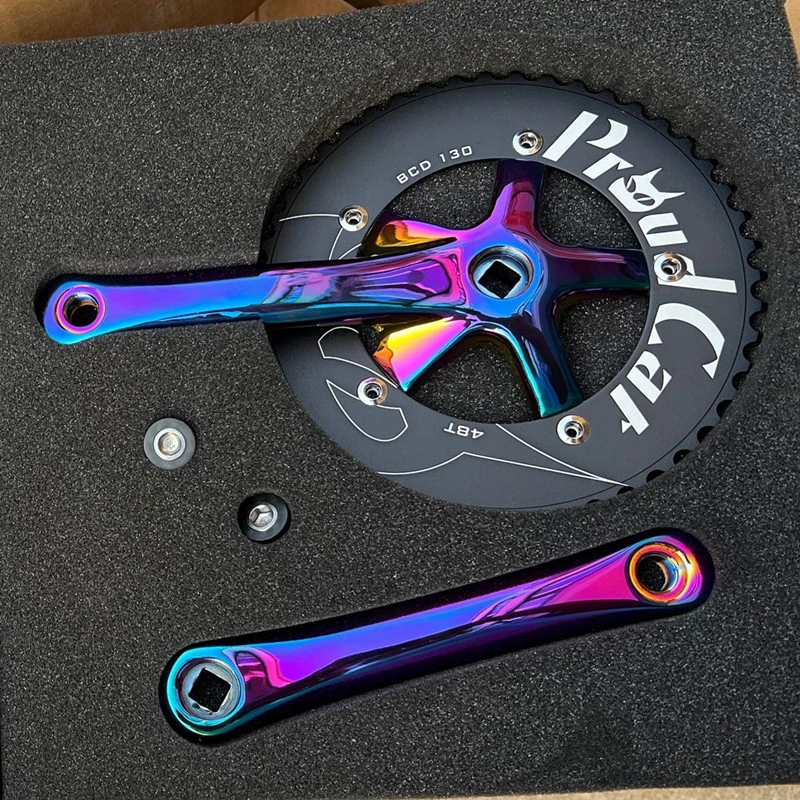 Proudcat Crankset Fixed Gear Bicycle 48T Alumniun Dazzling Colors Crank