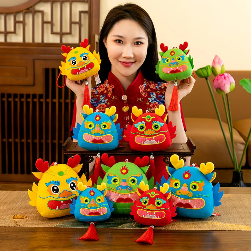 

2024 Chinese New Year Mascot Zodiac Dragon Plush Toy Cute Stuffed Dragon Pendant New Years Decoration For Kid Gifts