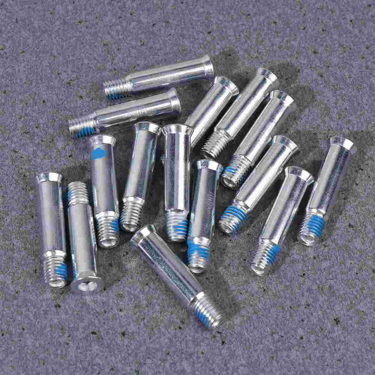 14PCS 35mm Skates Screw Nail Nuts Replacement Metal Roller Skate Axle