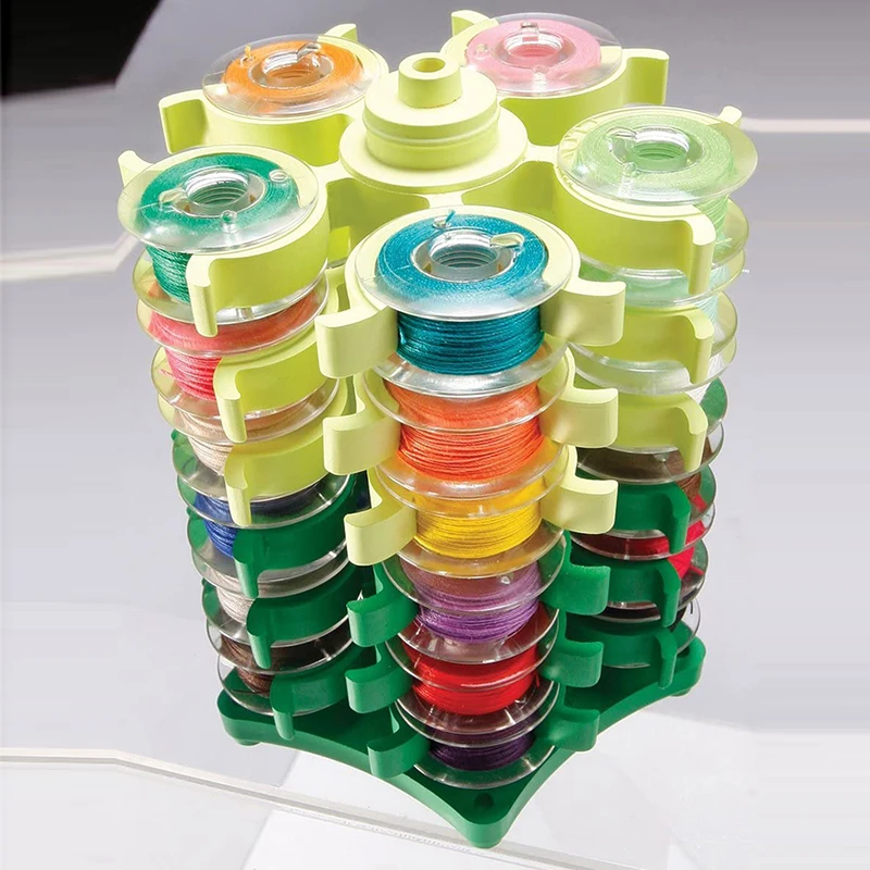 Sewing Bobbins Tower Storage Clip Stand For 30 Thread Spool