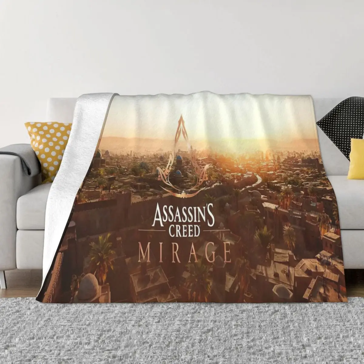 Assassins Creed Mirage Coperte Da Gioco Velluto Inverno Traspirante Coperte Leggere Per Biancheria Da Letto Copriletti Da Esterno