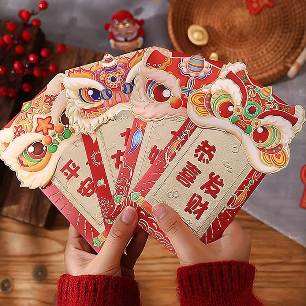 

Luck Money Bag Red Envelope 2024 New Year Packet Best Wishes Blessing Bag Good Luck Dragon Pattern Red Pocket New Year Gifts