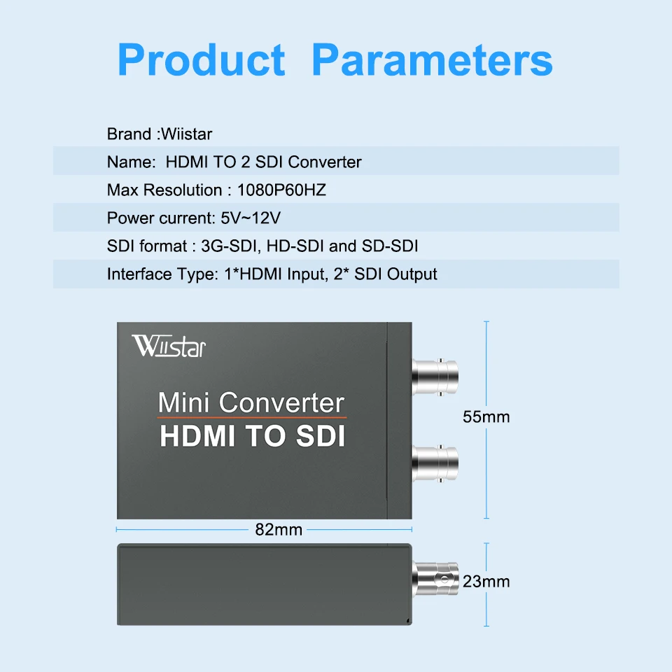 1080P HDMI to SDI Adapter Converter 2 SDI Video Audio HD-SDI/3G-SDI Adapter BNC Converter Monitor HDTV TV