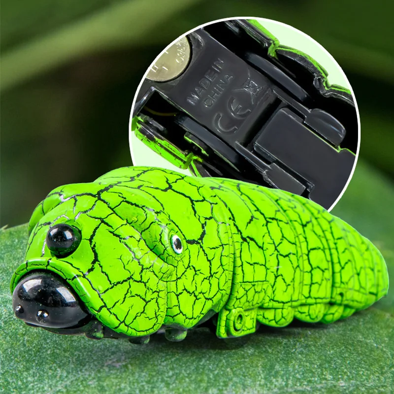 Remote Control Insect Toy Remote Control Pet Toy Caterpillar Worm Mock Fake Insect Animal Toy RC Bug Prank Toy Novelty Electronic Pets Kids Adults Party Gift