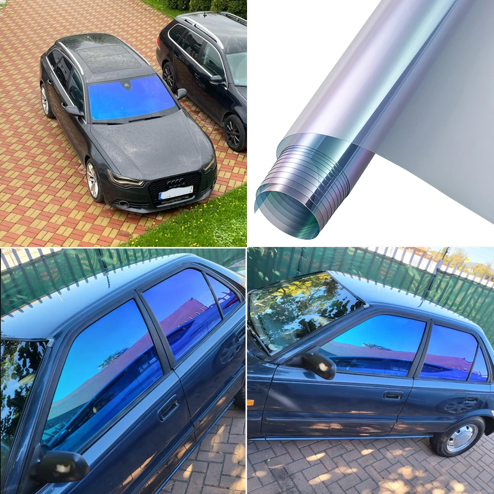 50x300cm Blue Chameleon VLT 67 Car Window Tint Solar Film Shades