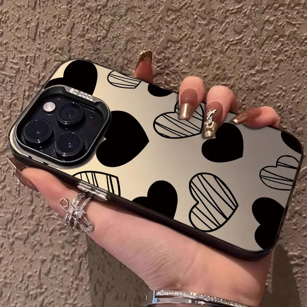 Elegant Black Love Design Shockproof Phone Case