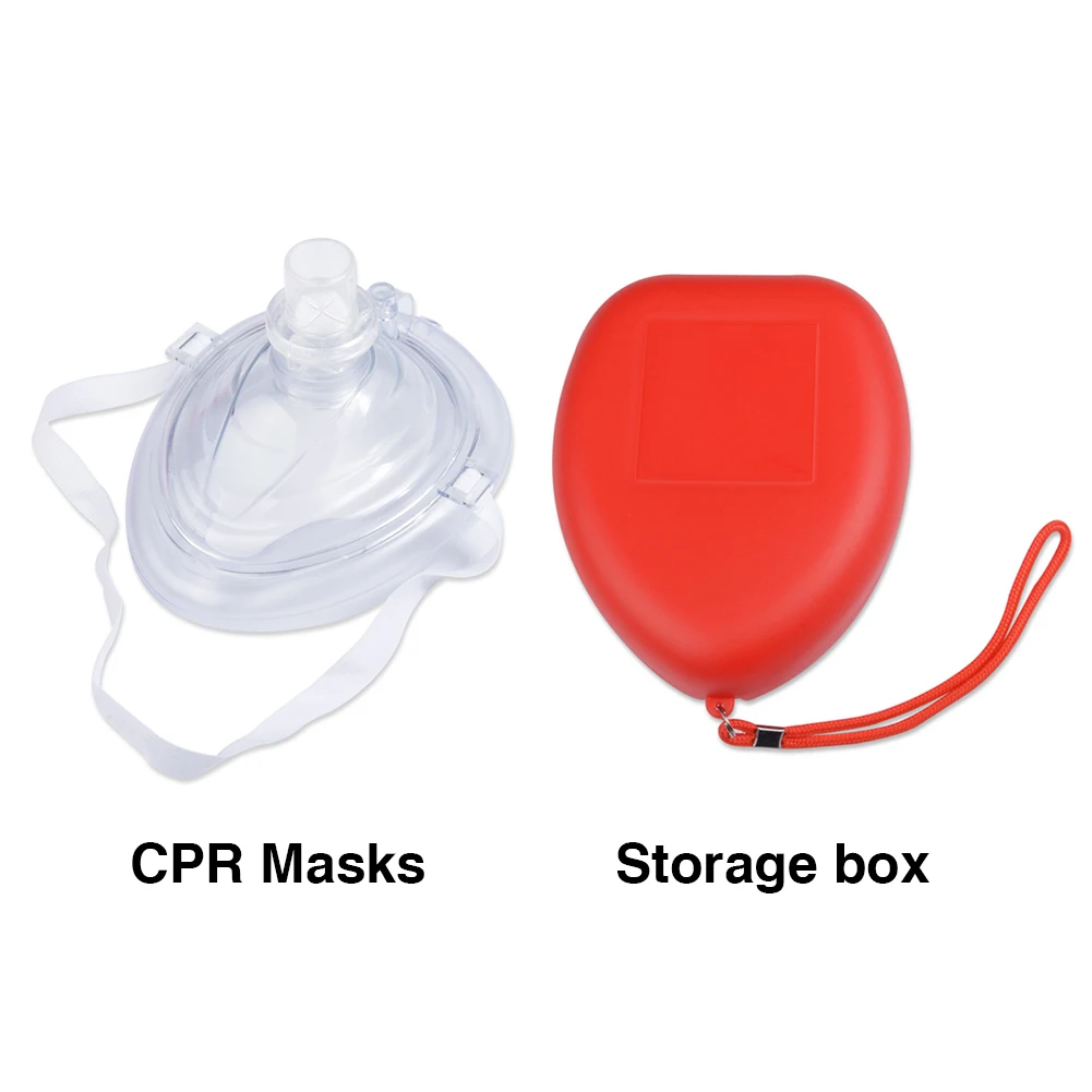CPR Masks with One-Way Valve Reusable First Aid Mask Mouth to Mouth Rescue First Aid Kit Emergency Rescue Tool