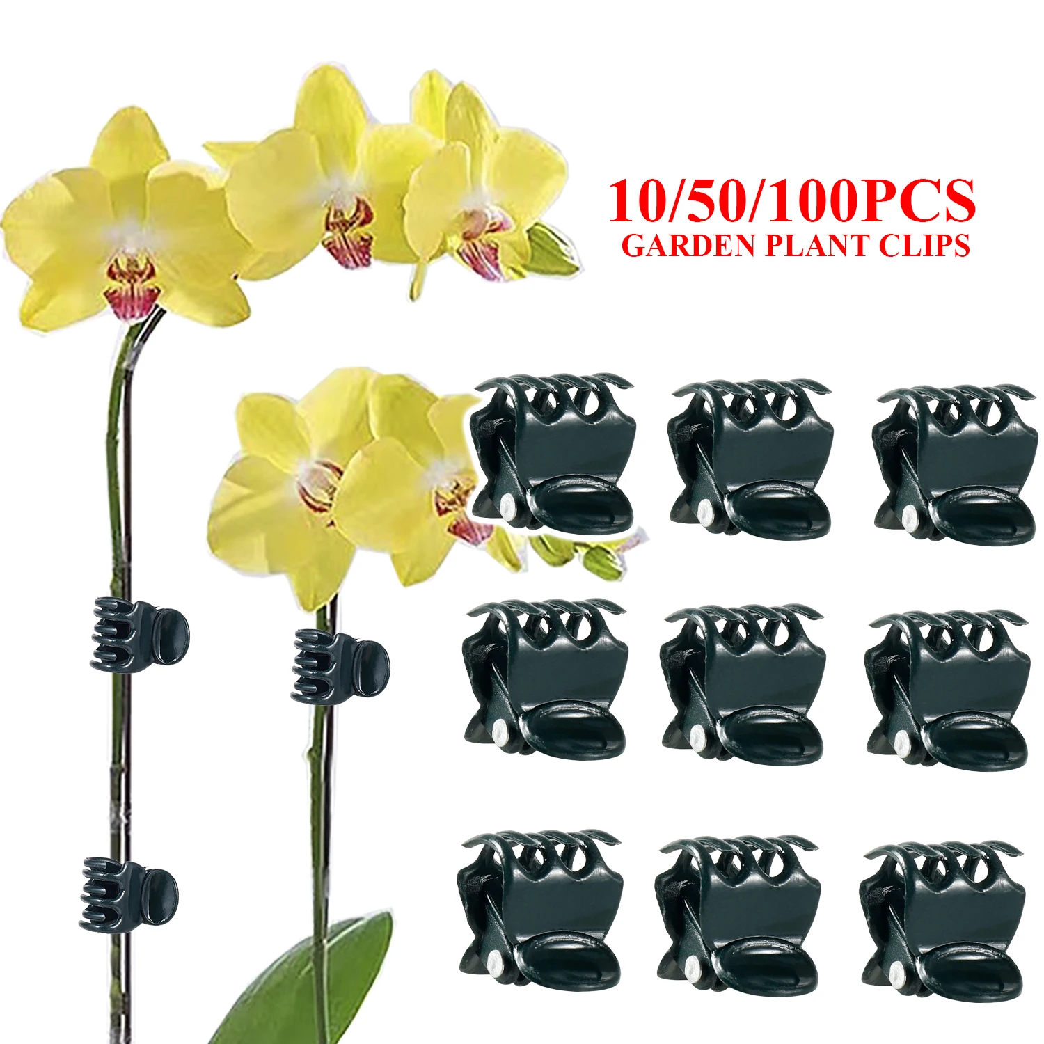 Vine Clothespins 10/50/100Pcs Plant Climbing Fix Clip Butterfly Orchid Flower Support Clamp Garden Fruit Vegetable Stem Fastener