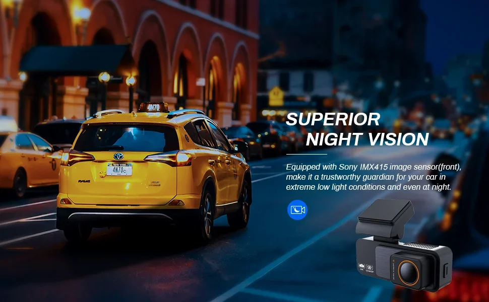Description Picture 4 of item4K 3840*2160P Dash Cam with GPS Logger & Wifi, 24H Parking Mode, Ultra HD Vehicle Dashcam, Car Road Camera History Tracker