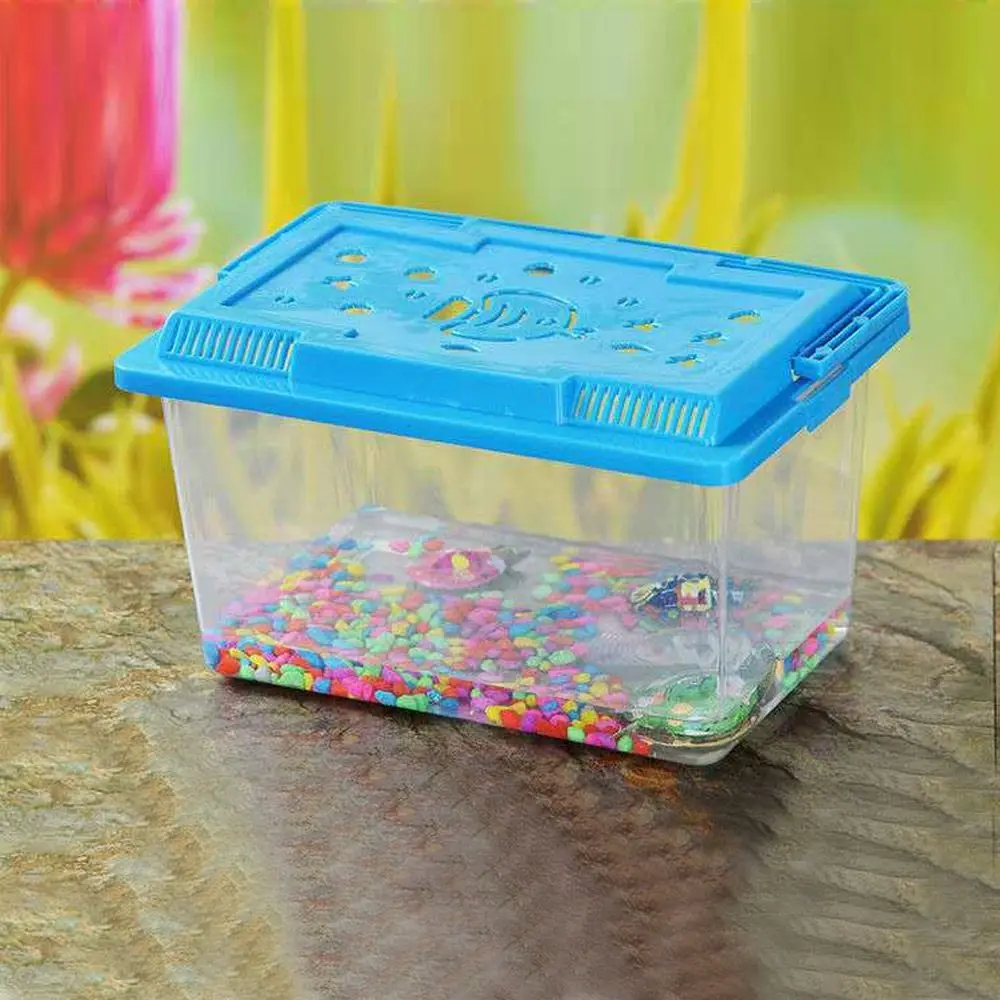 Mini Portable Pet Breeding Box Square Box for Reptile Transport Hamster Breeding and Climbing Turtle Shaped