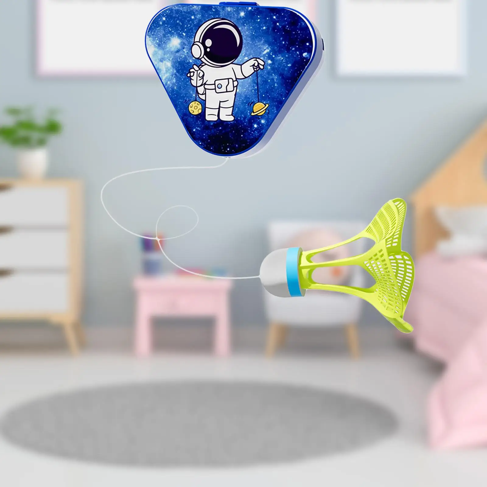 

Badminton Solo Trainer Self Practice with Remote Control Training Device with