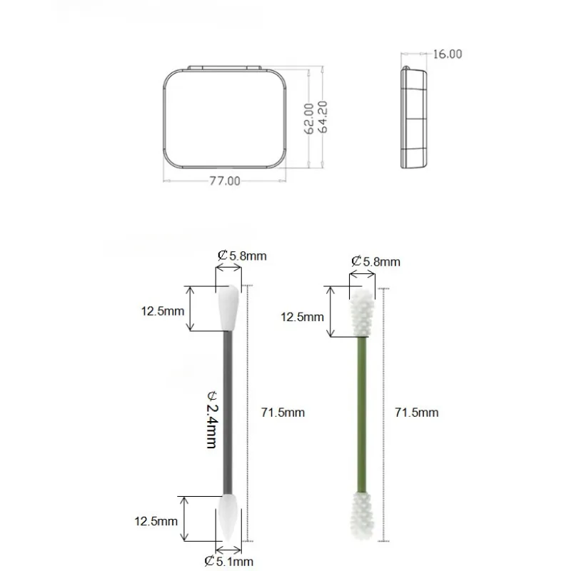 Reusable Cotton Swab 4Pcs/Set 4 IN 1 With Mirror