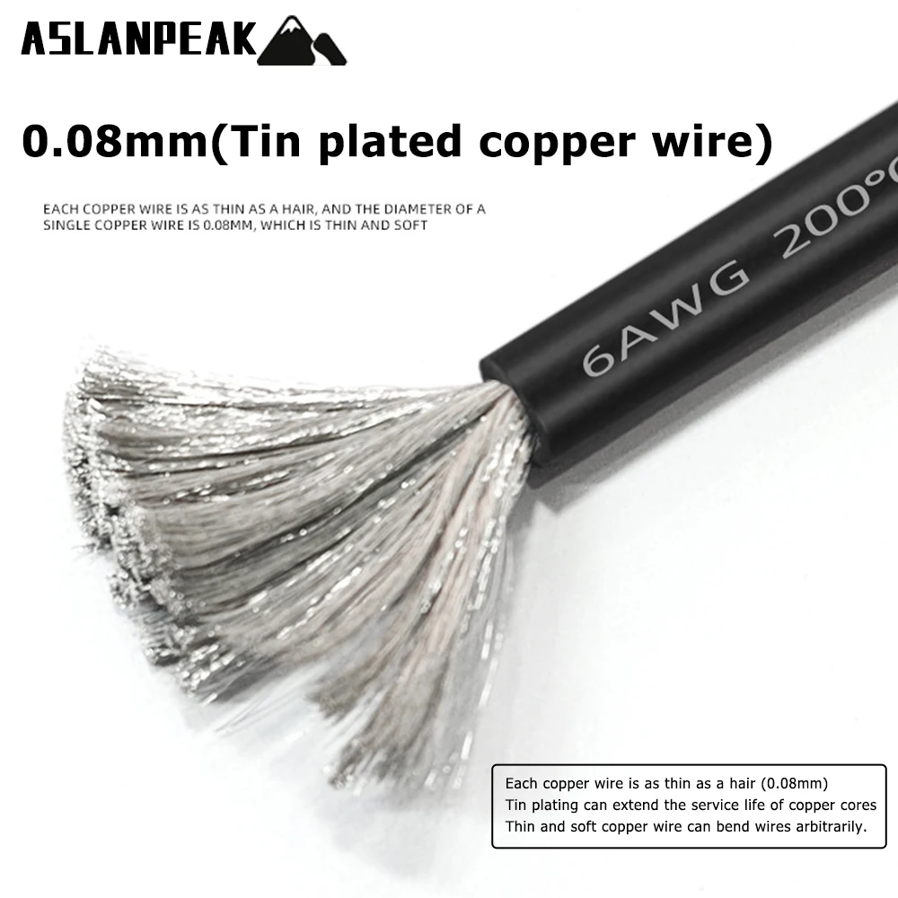 Fil silicone 10 AWG rouge 20m pour modélisme