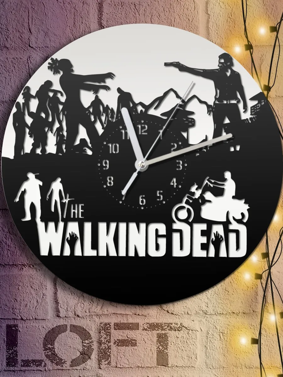 Настенные часы на кухню интерьерные декоративные сериалы ходячие мертвецы walking