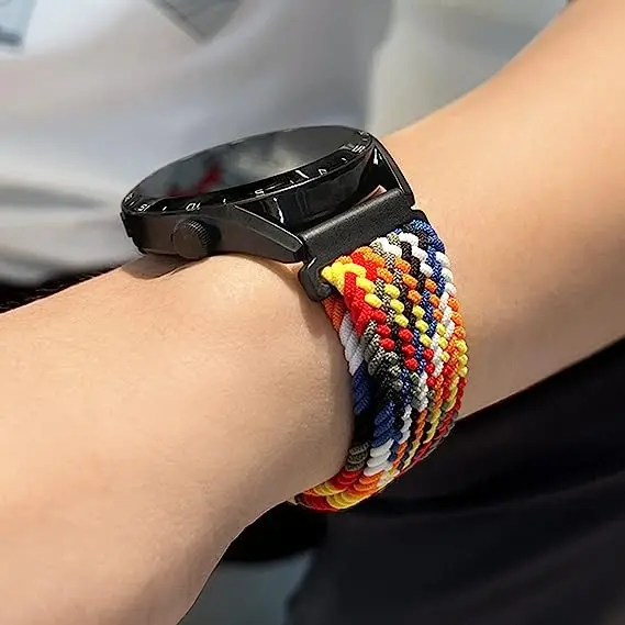 Nylon Braided Solo Loop Strap for Smartwatches - 20mm/22mm Band