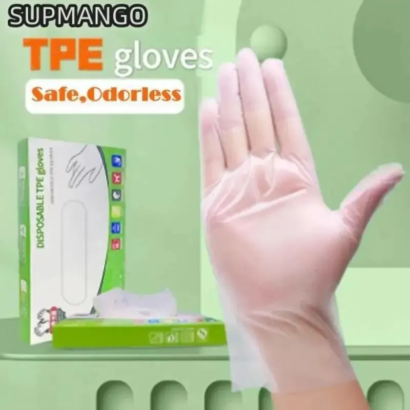 100pcs TPE Disposable Gloves for Cooking Cleaning Latex Free Food Prep Kitchen Tool disposable gloves