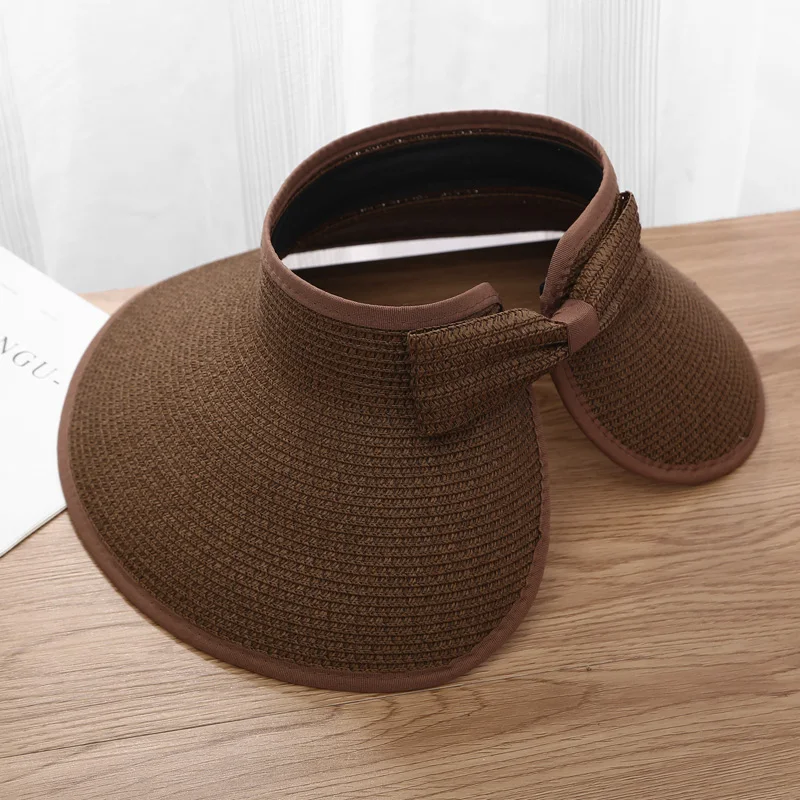 Sommer Hüte Für Frauen Sonnenhut Leere Top Faltbare Tragbare Outdoor Sonnenschirm Strand Zubehör Sonnenschutz Sonnenhut Weibliche Casual – Detail 4