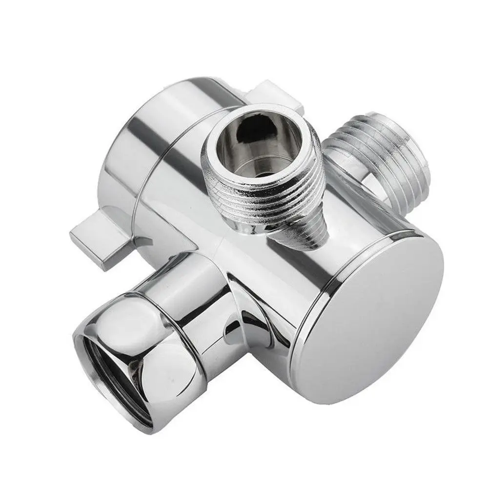 Diverter Valve T Adapter Valve 1/2 Inch 3-Way Connector T-adapter Shower Head Shunt Bathroom Switch Toilet Arm Mounted Diverter Valve