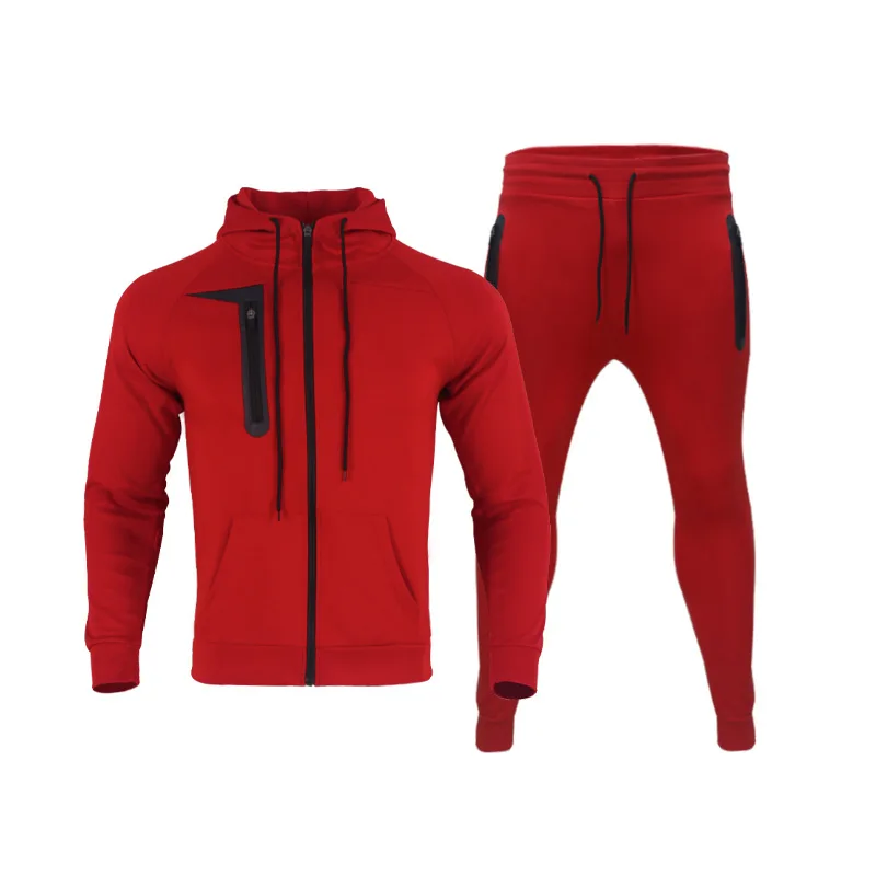 Slim Fitting Sports Suit Men's Spring and Autumn New Multicolor Sweater Hoodie Youth Breathable Casual Sportswear 2023 New