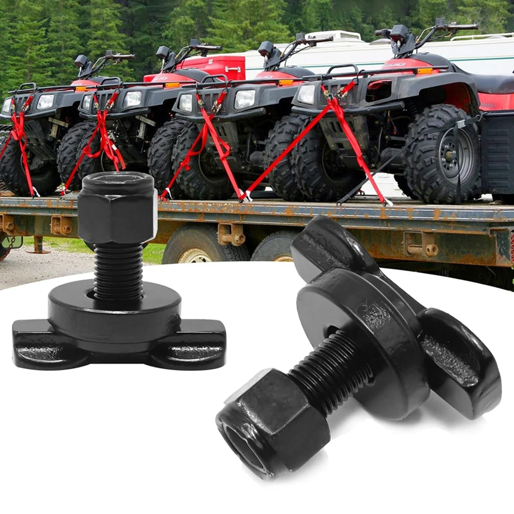 8Pcs Threaded Stud Fitting Used with L Track Rail Threaded Rail Stud Nut Steel L Track Threaded Stud for Truck Bed Pickup RV ATV