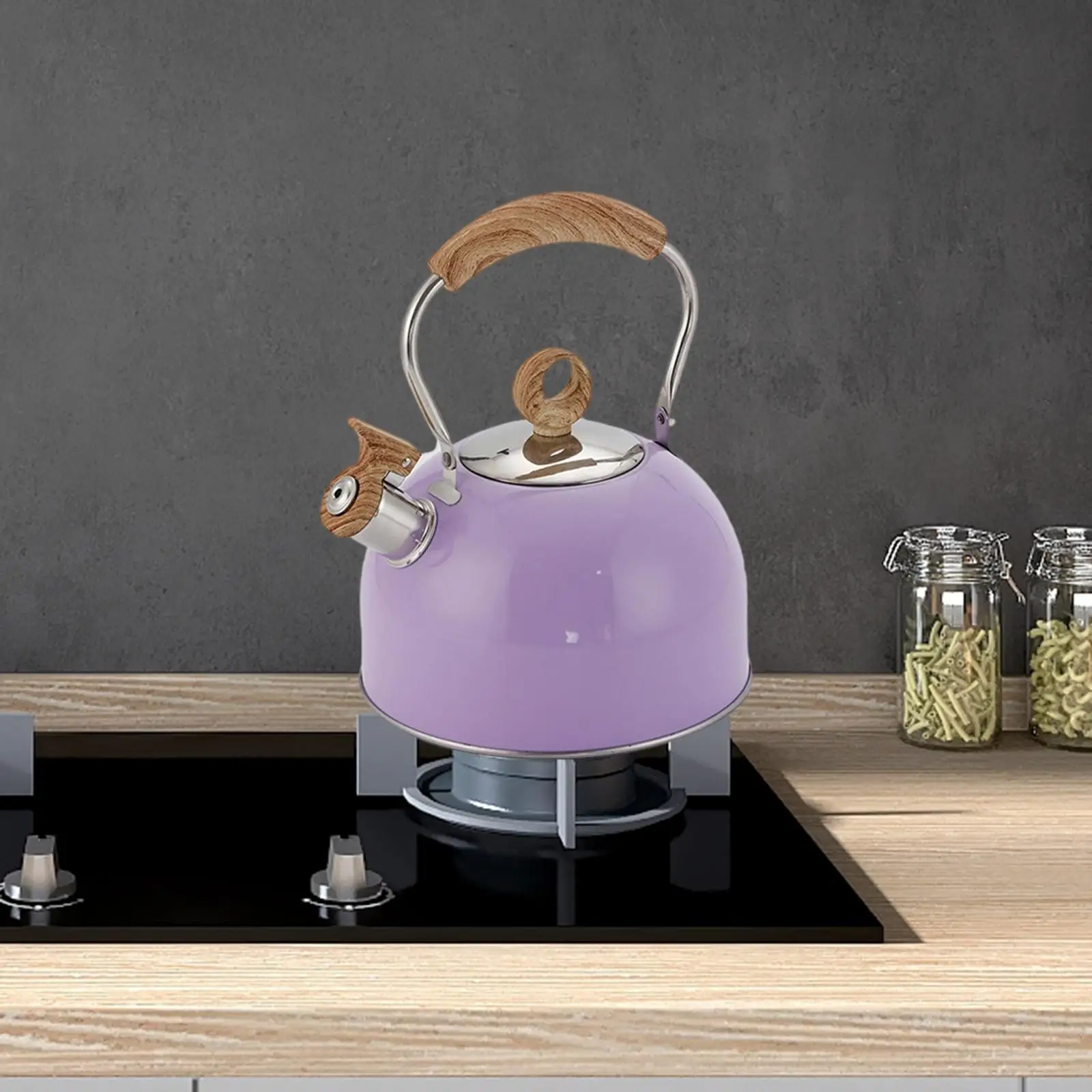 Whistling Tea Kettle for Stove Top 2.5L Stainless Steel Kettle with Heat Resistant Handle for Fast Boiling Coffee Milk and Tea