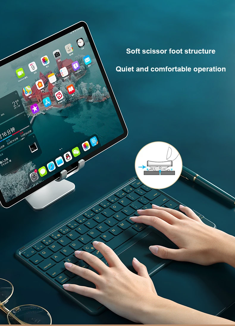 xiaomi toque teclado sem fio bluetooth tablet android ios windows para ipad teclado mouse sem fio teclado pro ar para xiaomi