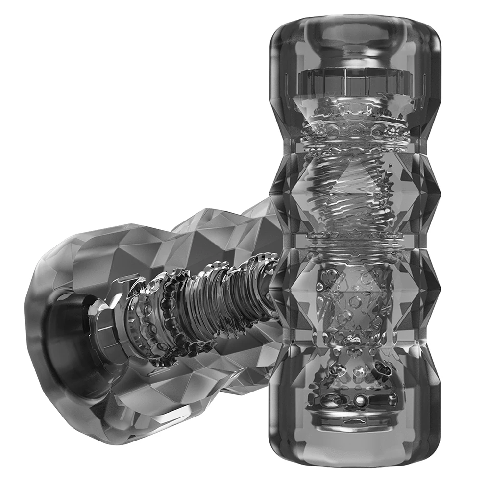 Masturbator for Men Realistic Vagina Endurance Exercise Pussy Transparent Pocket Glans Oral Blowjob Sex Toys For Men Adults