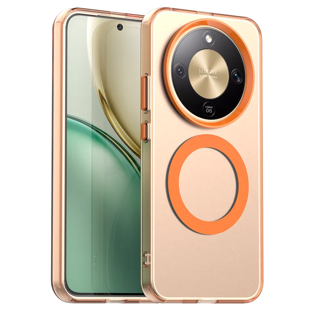 Candy Color Translucent Magnetic Shockproof Phone Case with TPU Frame
