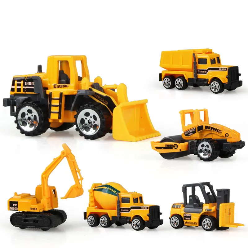 Mini Alloy Diecast Car Model Engineering Toy Vehicles Dump Truck Forklift Excavator Model Car Mini Gift For Kids Boys model car